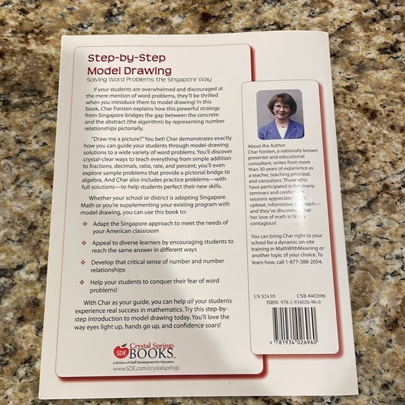 “Step-by-Step Model Drawing” Math teacher book. - Picture 2 of 2